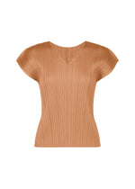A product shot of the PLEATS PLEASE ISSEY MIYAKE MONTHLY COLORS : JUNE shirt in pink beige.