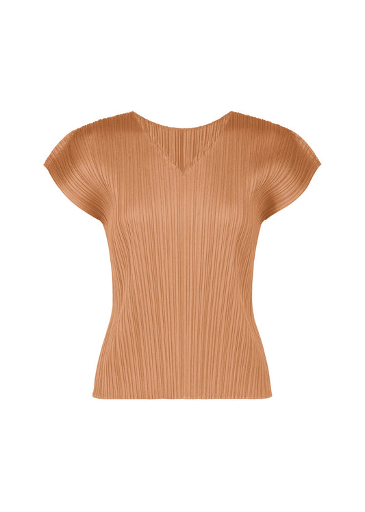 A product shot of the PLEATS PLEASE ISSEY MIYAKE MONTHLY COLORS : JUNE shirt in pink beige.