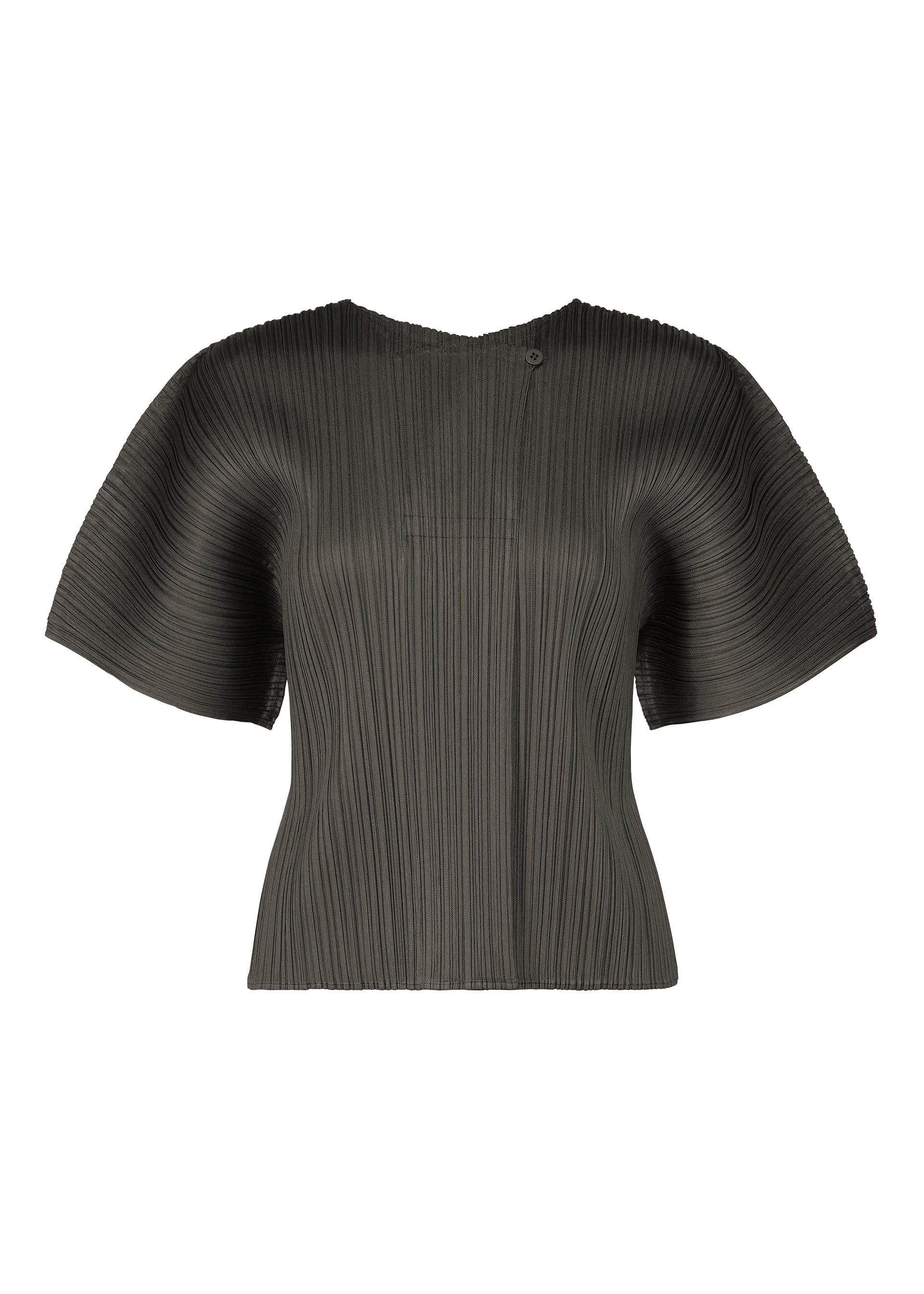 A product shot of the PLEATS PLEASE ISSEY MIYAKE MONTHLY COLORS : JUNE shirt in charcoal.