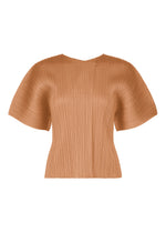 A product shot of the PLEATS PLEASE ISSEY MIYAKE MONTHLY COLORS : JUNE shirt in pink beige.