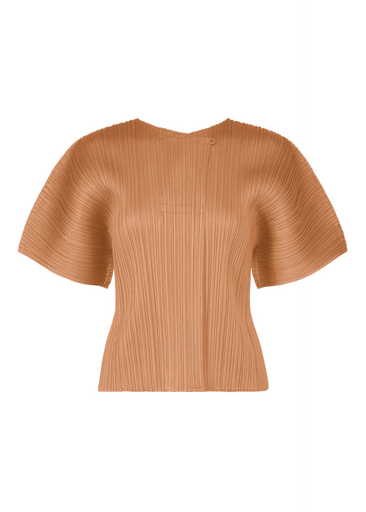 A product shot of the PLEATS PLEASE ISSEY MIYAKE MONTHLY COLORS : JUNE shirt in pink beige.