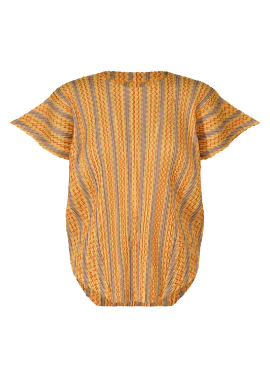 COTTON ZIGZAG Top Yellow Orange