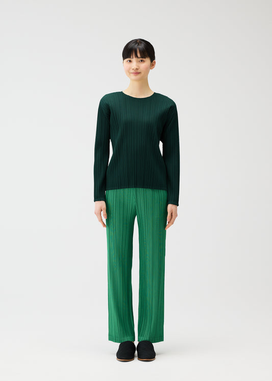 RAMIE PLEATS Top Dark Green
