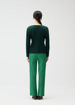RAMIE PLEATS Top Dark Green