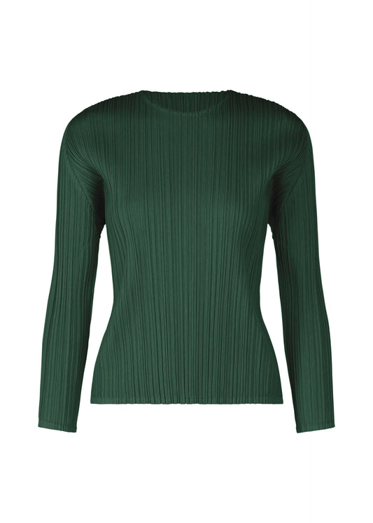 RAMIE PLEATS Top Dark Green