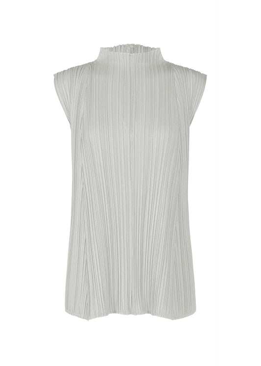 A product shot of the PLEATS PLEASE ISSEY MIYAKE MELLOW PLEATS shirt in cool grey (11).
