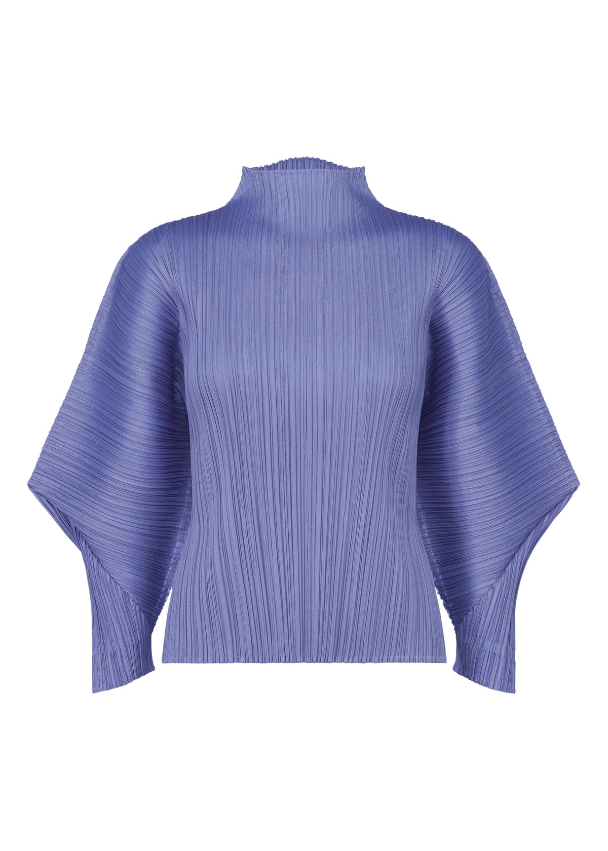 A product shot of the PLEATS PLEASE ISSEY MIYAKE SKYLINE clothing in steel blue (74).
