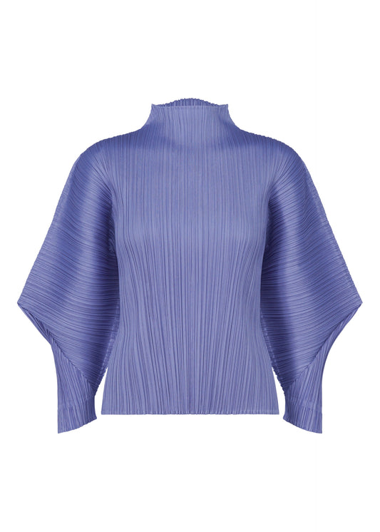 A product shot of the PLEATS PLEASE ISSEY MIYAKE SKYLINE clothing in steel blue (74).