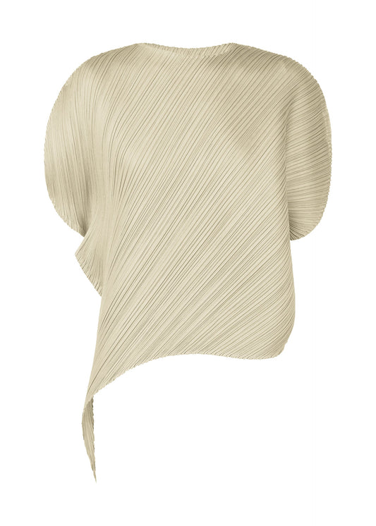 A product shot of the PLEATS PLEASE ISSEY MIYAKE LEAF shirt in greige (42).