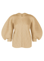 A product shot of the PLEATS PLEASE ISSEY MIYAKE COAST shirt in sand beige (43).