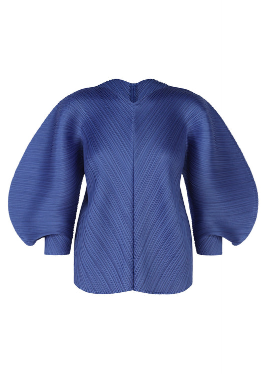 A product shot of the PLEATS PLEASE ISSEY MIYAKE COAST shirt in blue (72).