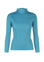 A product shot of the PLEATS PLEASE ISSEY MIYAKE FACADE shirt in saxe blue (77).