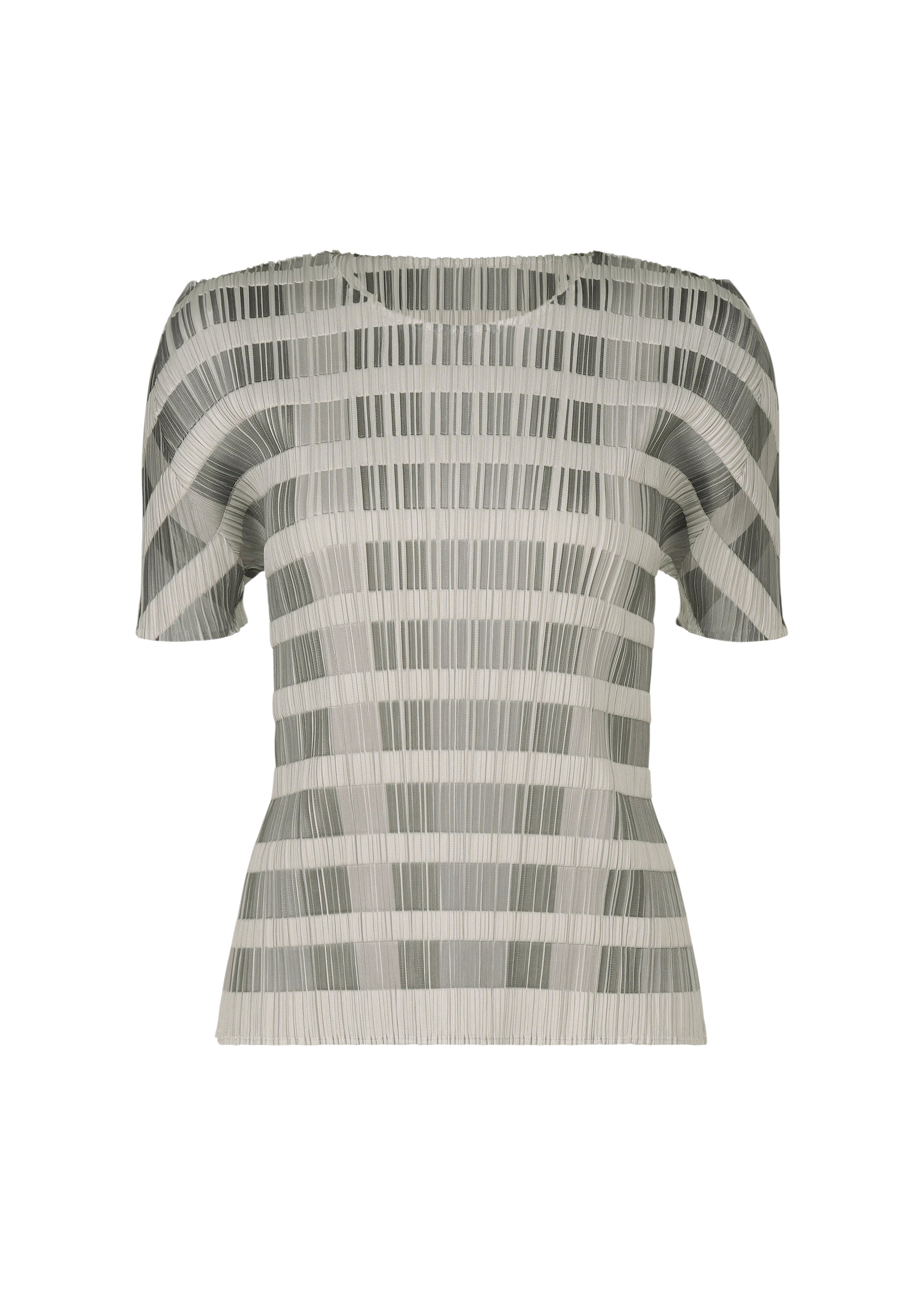 A product shot of the PLEATS PLEASE ISSEY MIYAKE BUMPY BASKET shirt in charcoal.