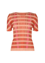 A product shot of the PLEATS PLEASE ISSEY MIYAKE BUMPY BASKET shirt in pink.