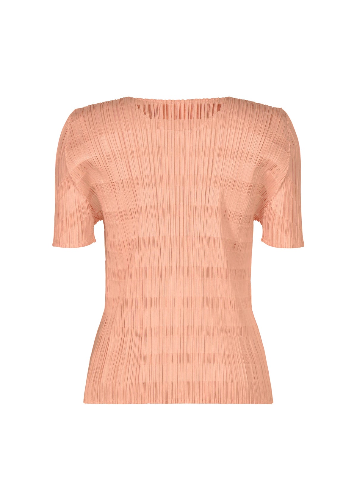 A detail shot of the PLEATS PLEASE ISSEY MIYAKE BUMPY BASKET shirt.