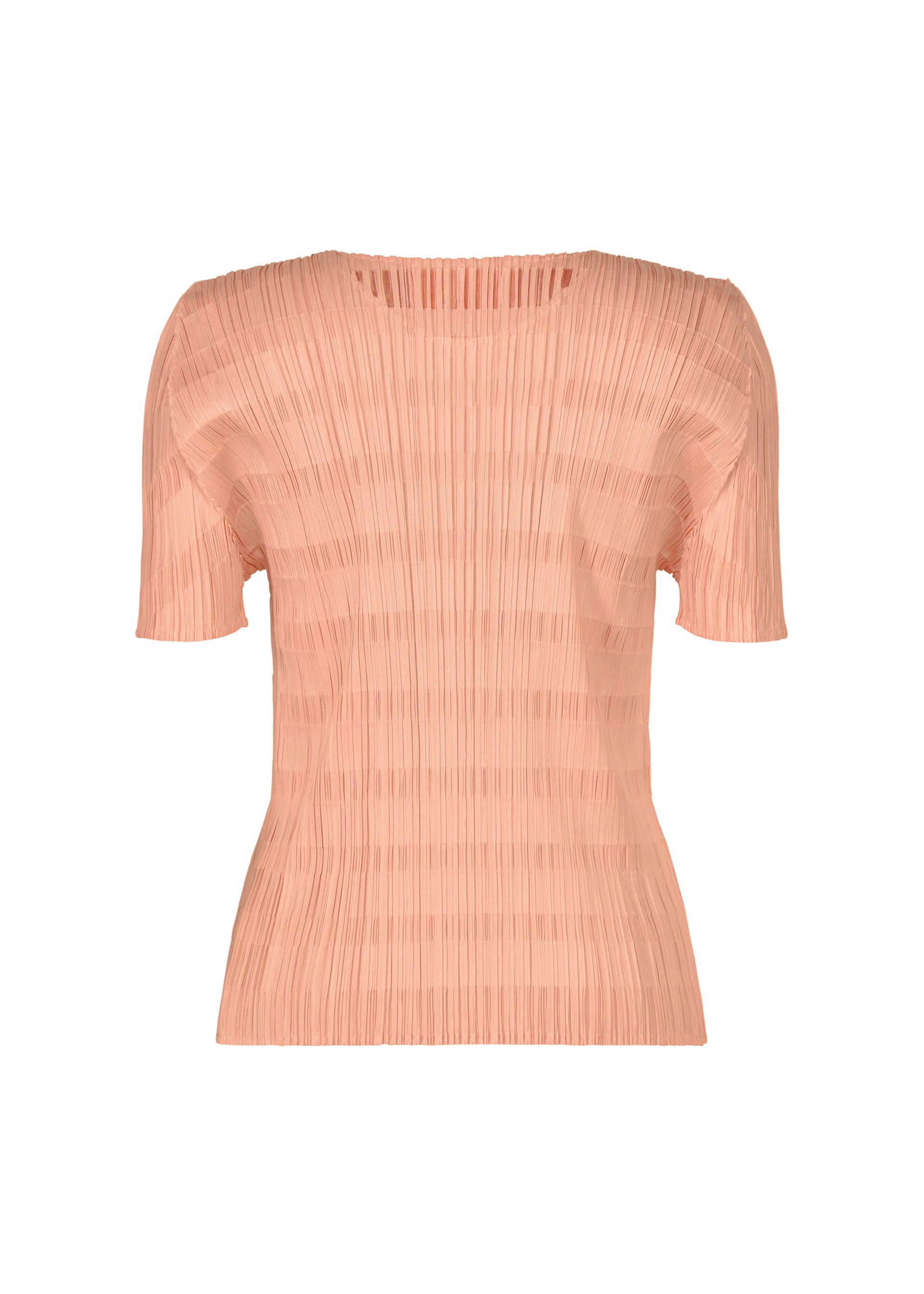 A detail shot of the PLEATS PLEASE ISSEY MIYAKE BUMPY BASKET shirt.