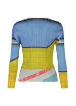 A detail shot of the PLEATS PLEASE ISSEY MIYAKE CITY COLLAGE clothing.