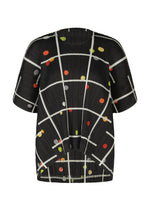 A product shot of the PLEATS PLEASE ISSEY MIYAKE CROSSING DOTS shirt in black (15).