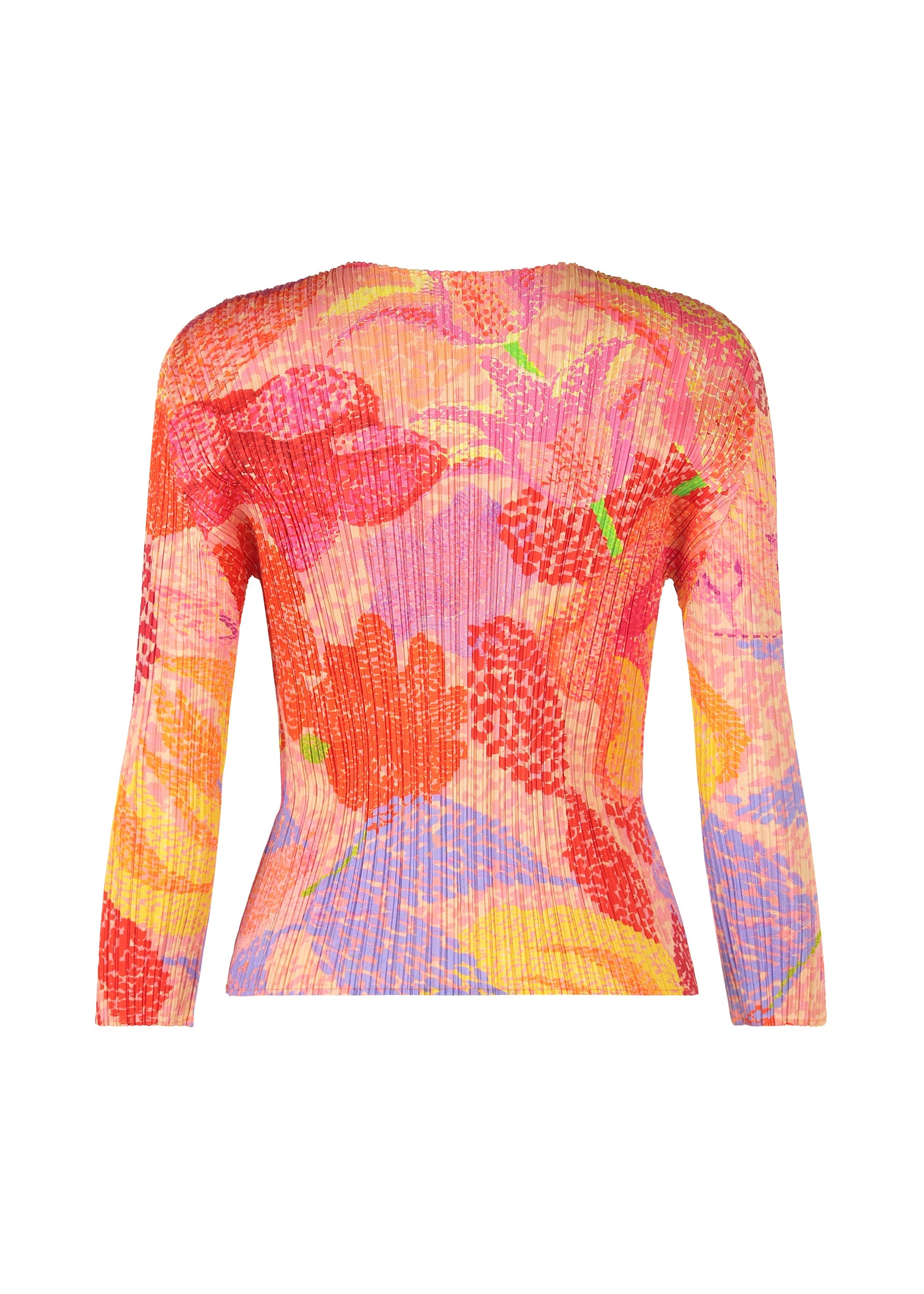 A detail shot of the PLEATS PLEASE ISSEY MIYAKE FOGGY FOREST shirt.