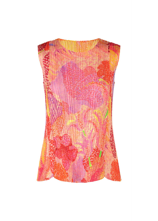 A product shot of the PLEATS PLEASE ISSEY MIYAKE FOGGY FOREST shirt in pink (22).