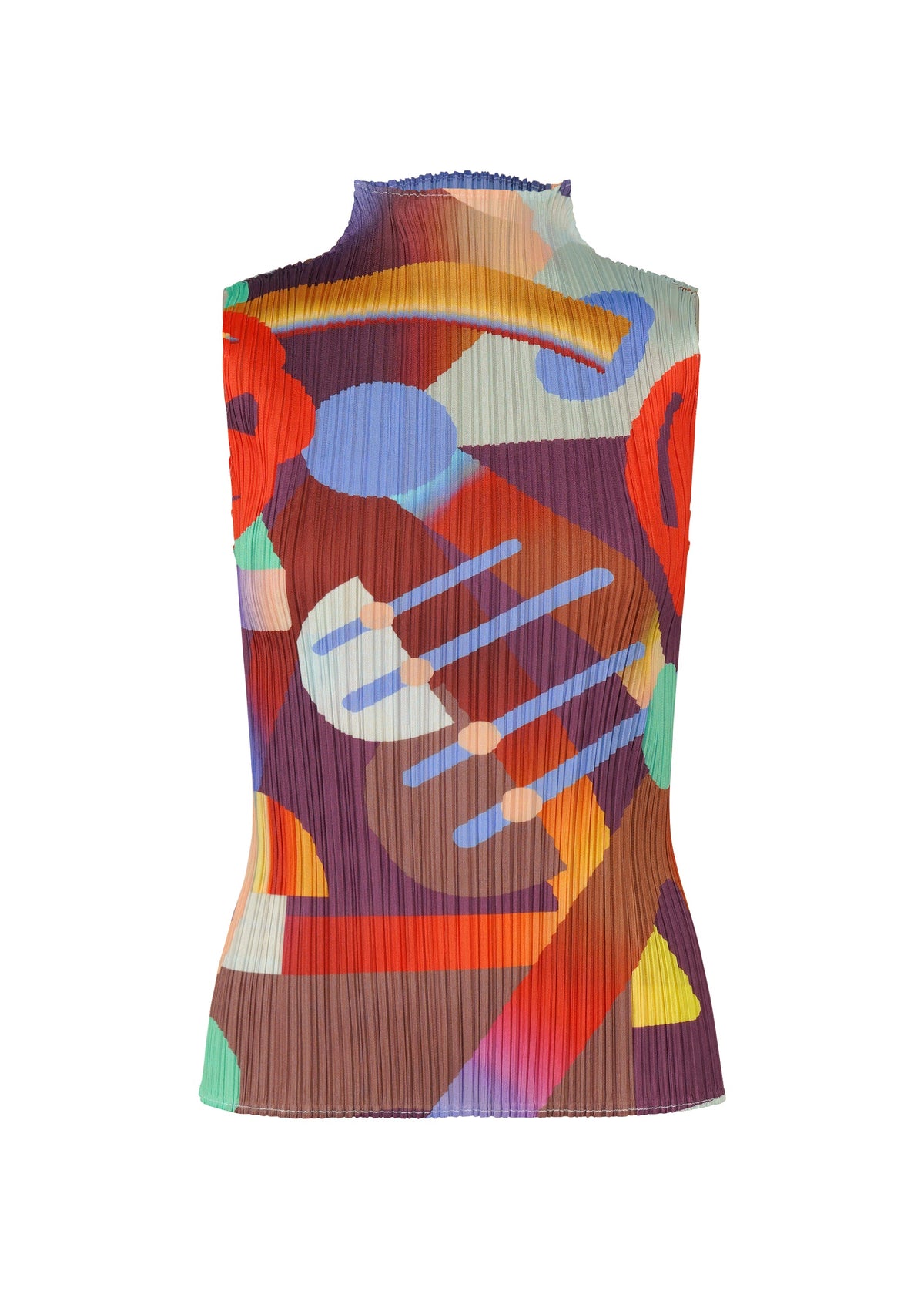 A product shot of the PLEATS PLEASE ISSEY MIYAKE PLAYGROUND shirt in red (24).