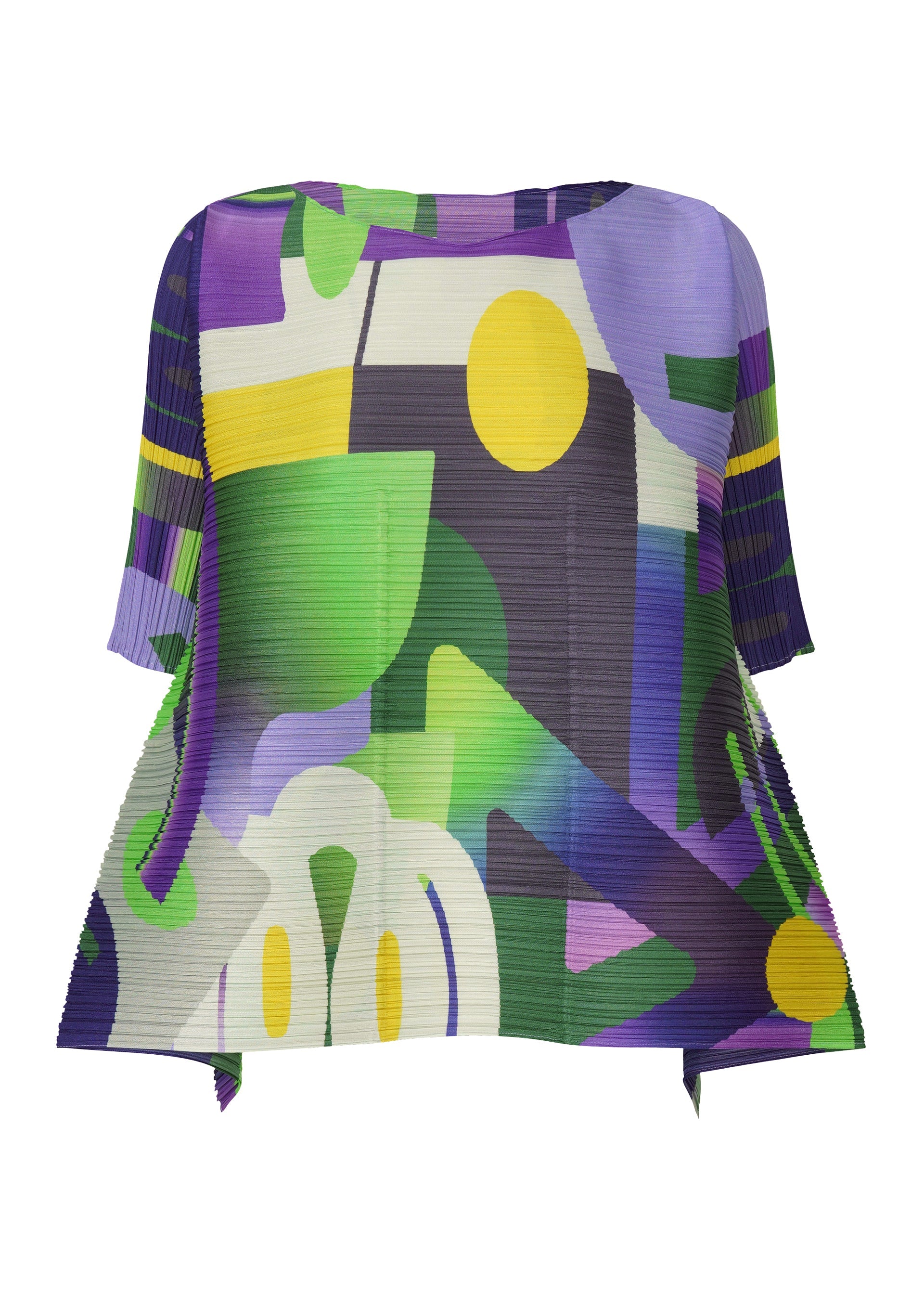 A product shot of the PLEATS PLEASE ISSEY MIYAKE PLAYGROUND shirt in purple (81).