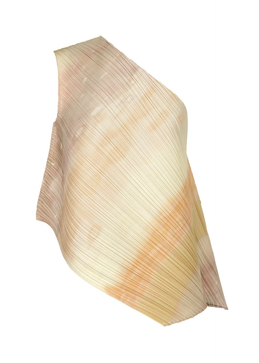 A product shot of the PLEATS PLEASE ISSEY MIYAKE SEA BUBBLE top in greige (42).