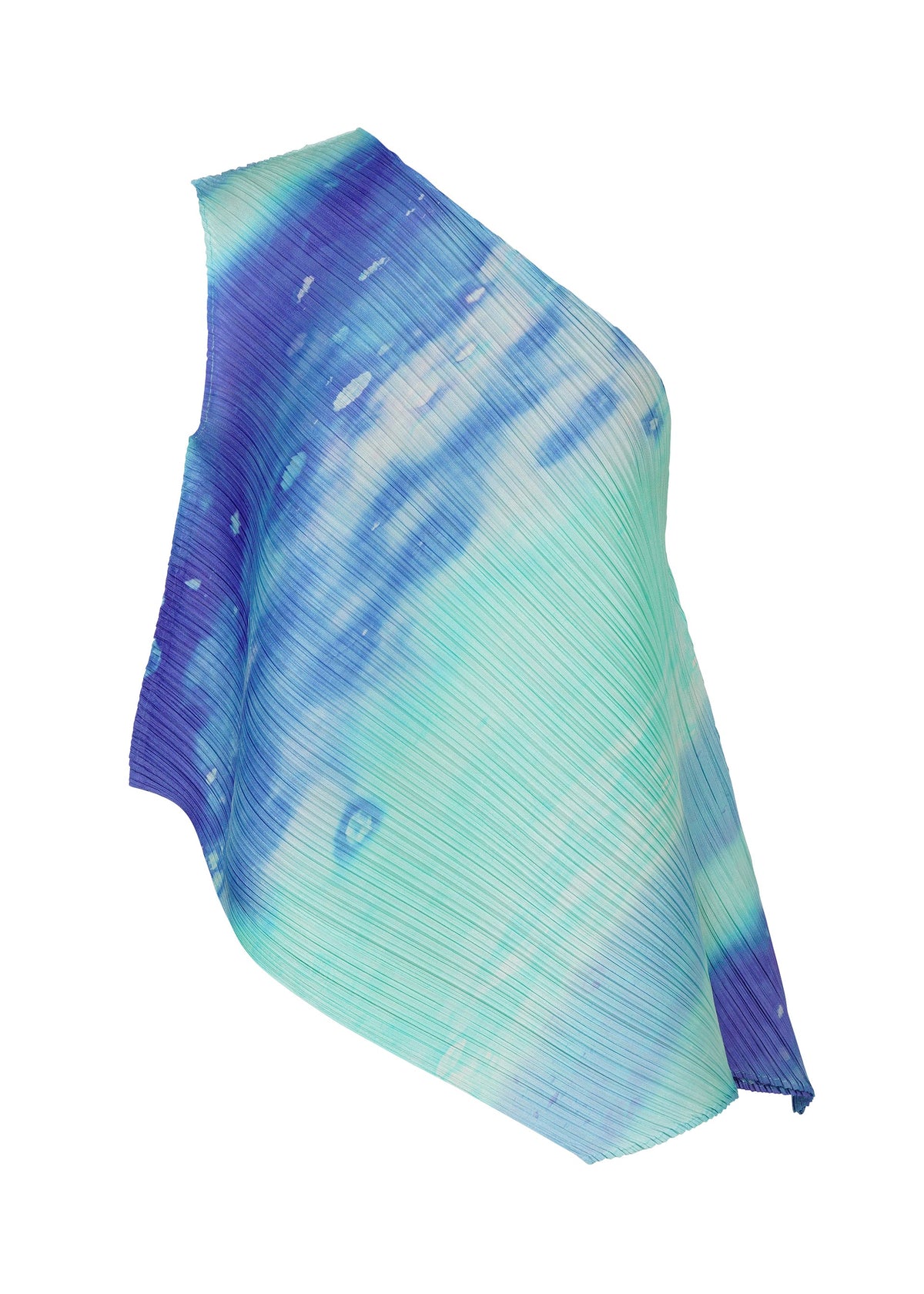 A product shot of the PLEATS PLEASE ISSEY MIYAKE SEA BUBBLE top in blue (72).