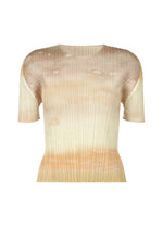 A product shot of the PLEATS PLEASE ISSEY MIYAKE SEA BUBBLE top in greige (42).
