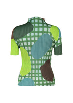 A detail shot of the PLEATS PLEASE ISSEY MIYAKE MARKET shirt.