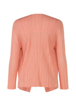 A detail shot of the PLEATS PLEASE ISSEY MIYAKE RAMIE PLEATS cardigan.