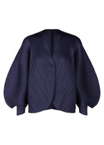 A product shot of the PLEATS PLEASE ISSEY MIYAKE COAST cardigan in navy (75).