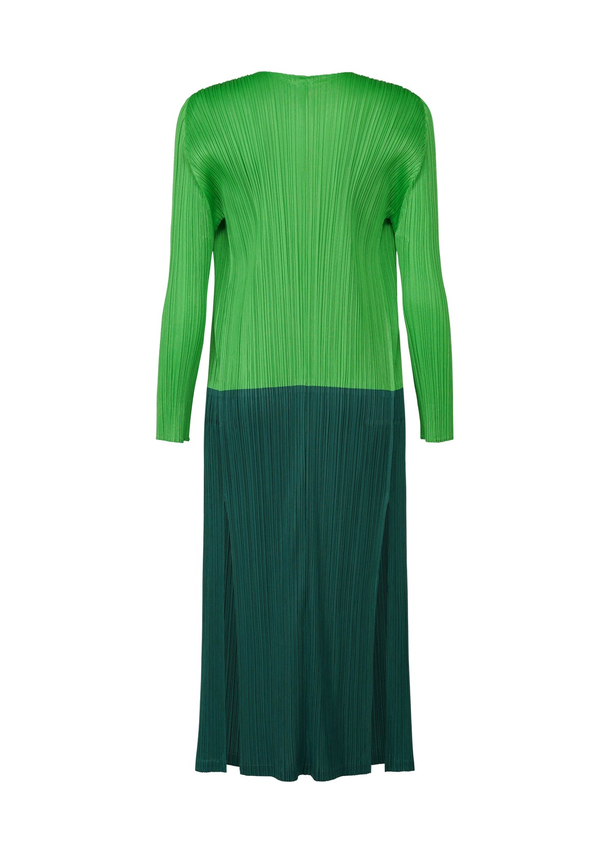 A detail shot of the PLEATS PLEASE ISSEY MIYAKE SWING cardigan.