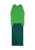 A detail shot of the PLEATS PLEASE ISSEY MIYAKE SWING cardigan.