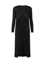 A product shot of the PLEATS PLEASE ISSEY MIYAKE SWING SOLID cardigan in black (15).