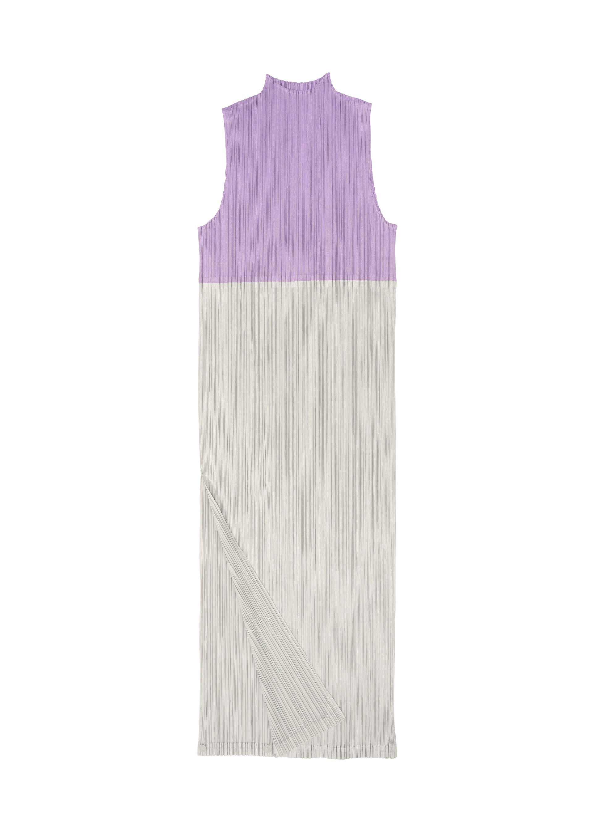 A detail shot of the PLEATS PLEASE ISSEY MIYAKE SWING dress.