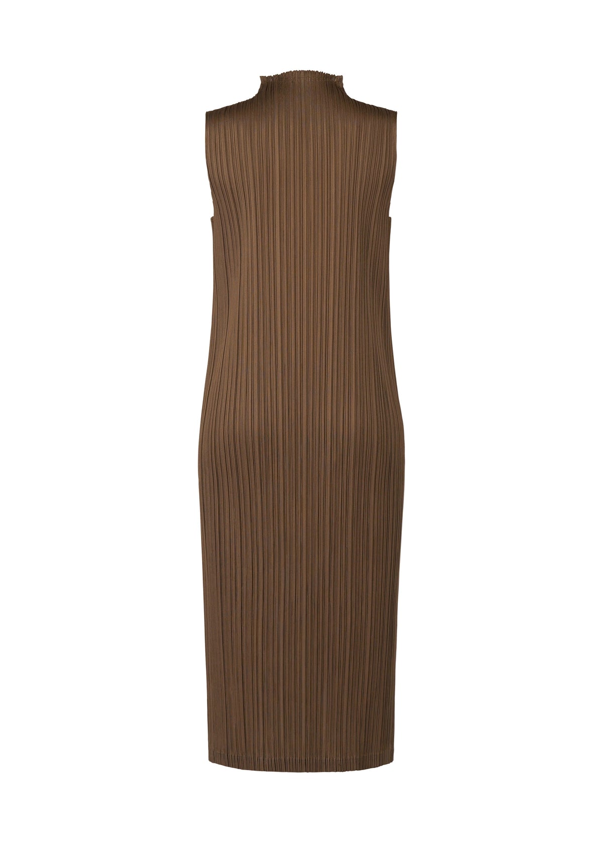 A detail shot of the PLEATS PLEASE ISSEY MIYAKE SWING SOLID dress.
