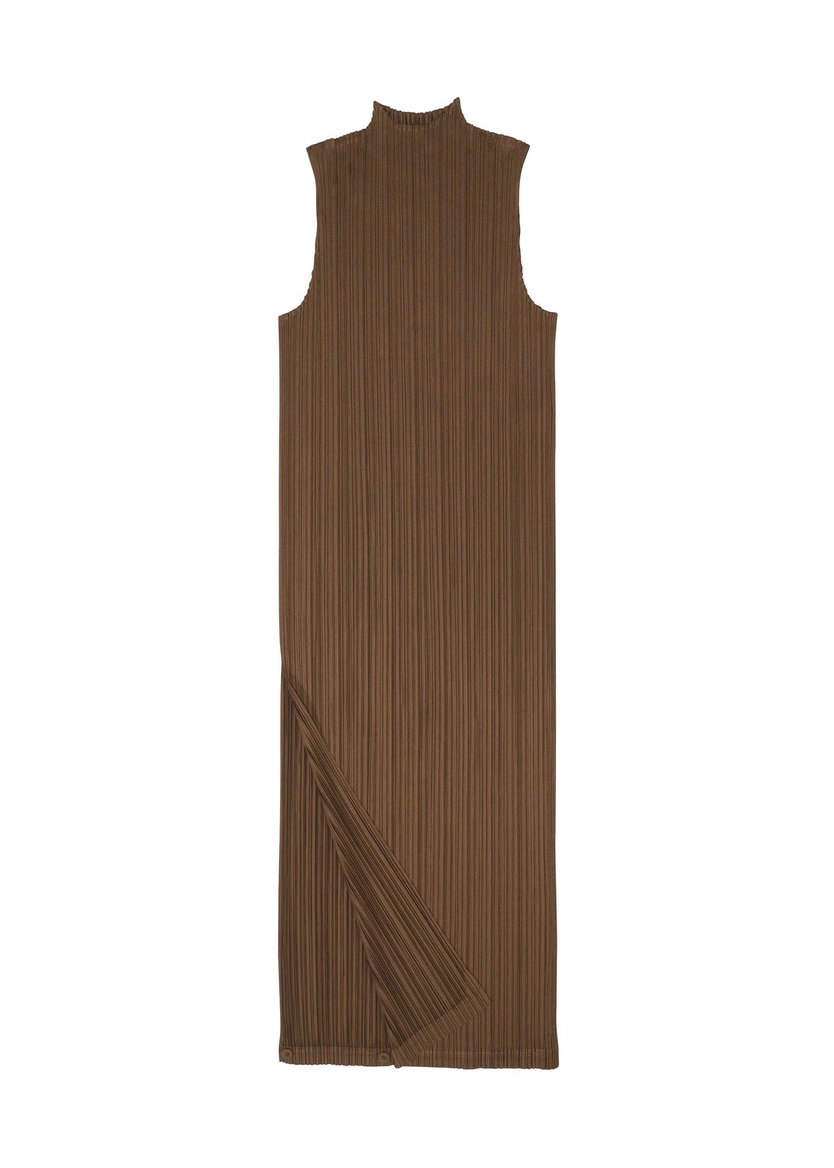 A detail shot of the PLEATS PLEASE ISSEY MIYAKE SWING SOLID dress.