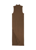 A detail shot of the PLEATS PLEASE ISSEY MIYAKE SWING SOLID dress.