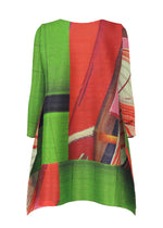 A detail shot of the PLEATS PLEASE ISSEY MIYAKE CITY COLLAGE clothing.