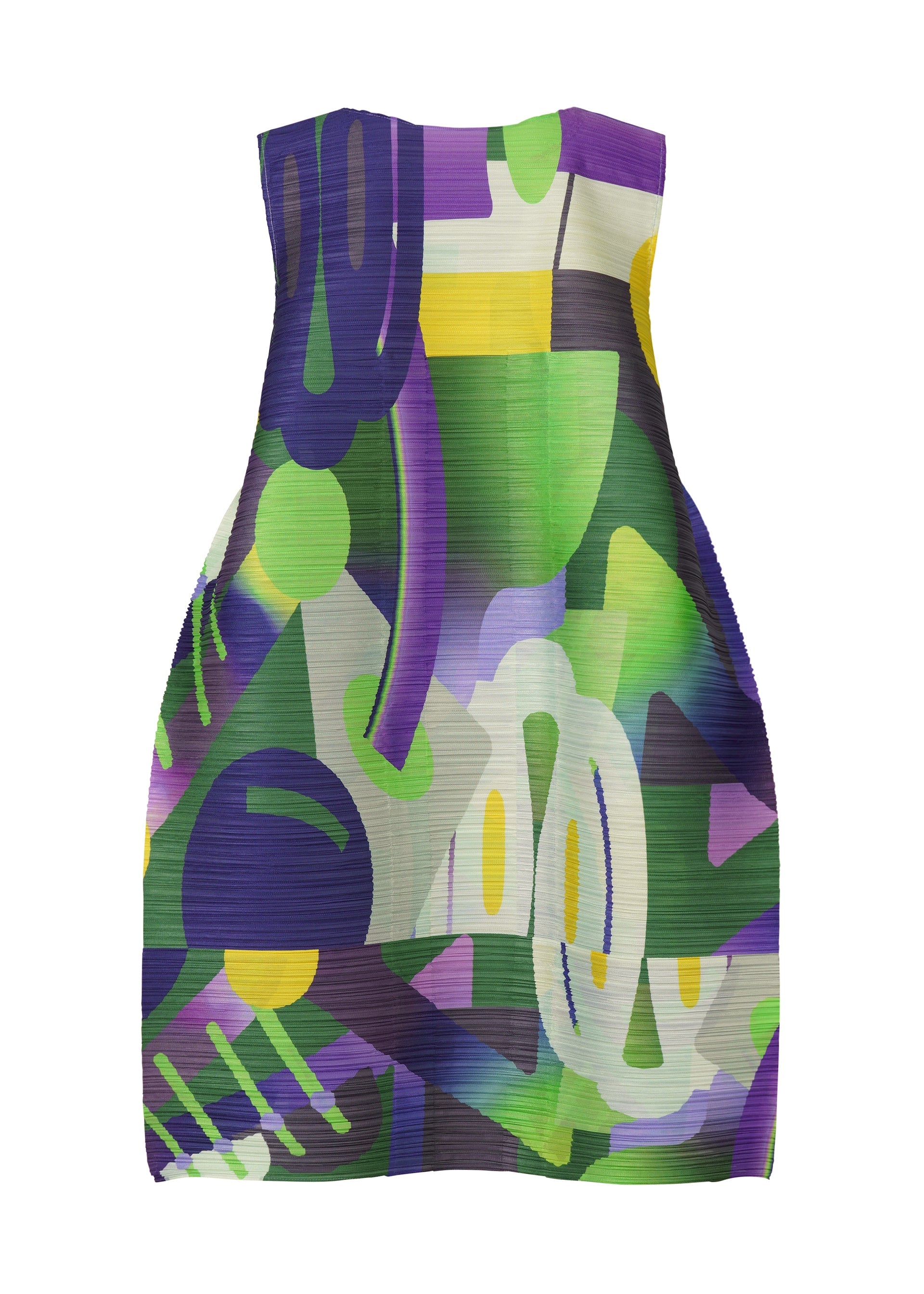 A detail shot of the PLEATS PLEASE ISSEY MIYAKE PLAYGROUND dress.