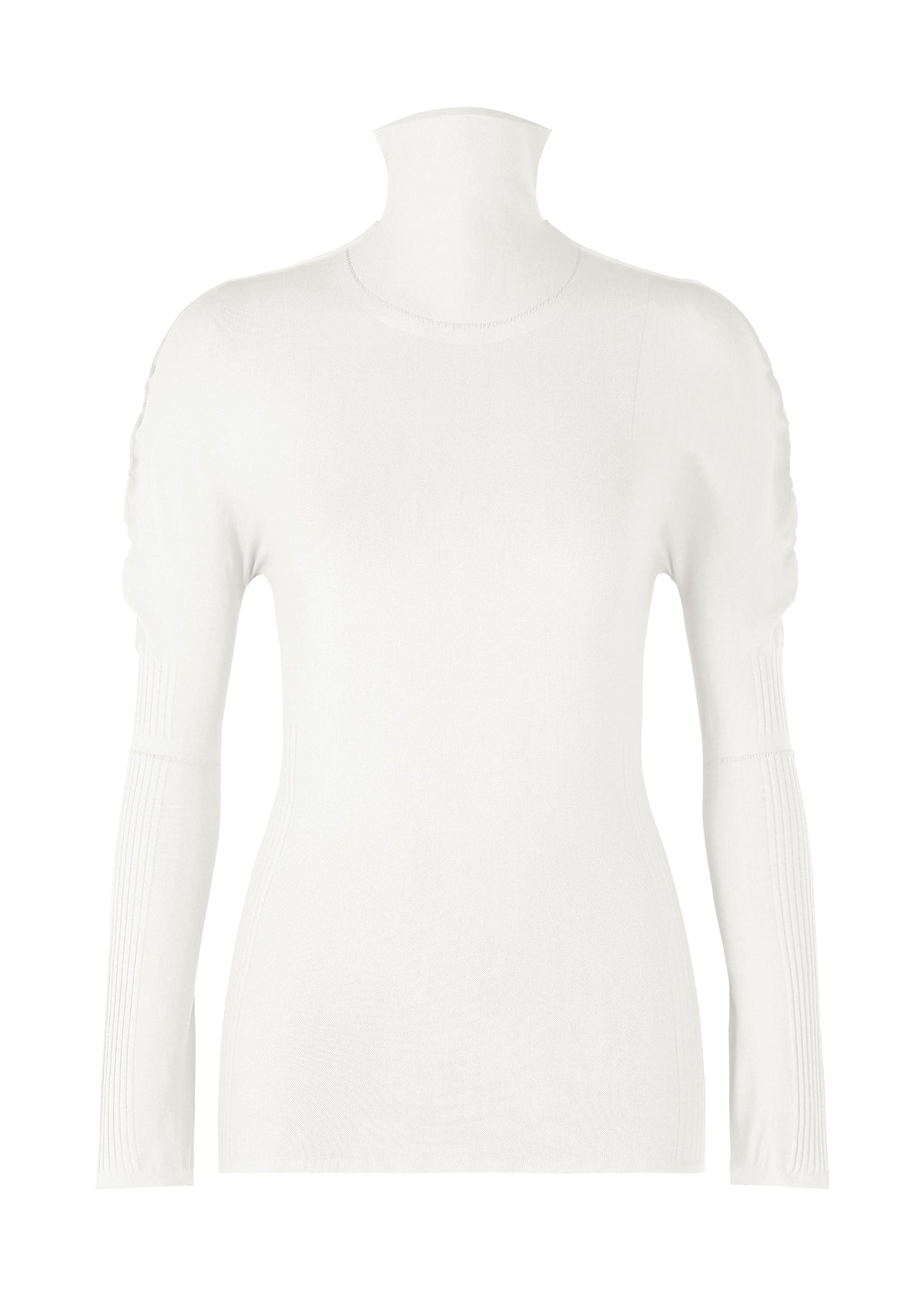 A product shot of the PLEATS PLEASE ISSEY MIYAKE A POC SKIN shirt in white (01).