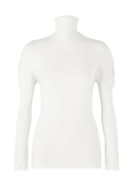 A product shot of the PLEATS PLEASE ISSEY MIYAKE A POC SKIN shirt in white (01).
