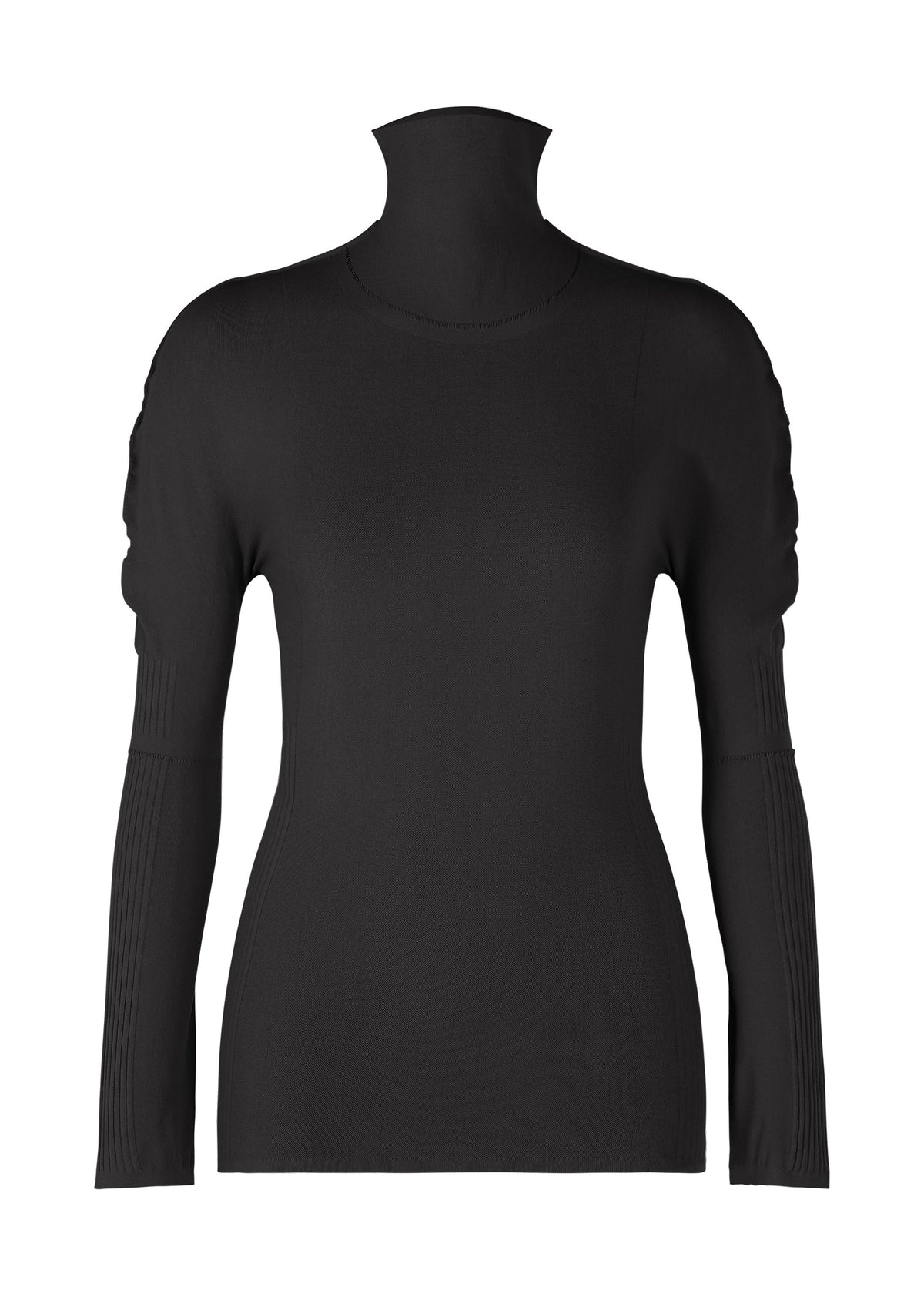 A product shot of the PLEATS PLEASE ISSEY MIYAKE A POC SKIN shirt in black (15).