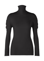 A product shot of the PLEATS PLEASE ISSEY MIYAKE A POC SKIN shirt in black (15).