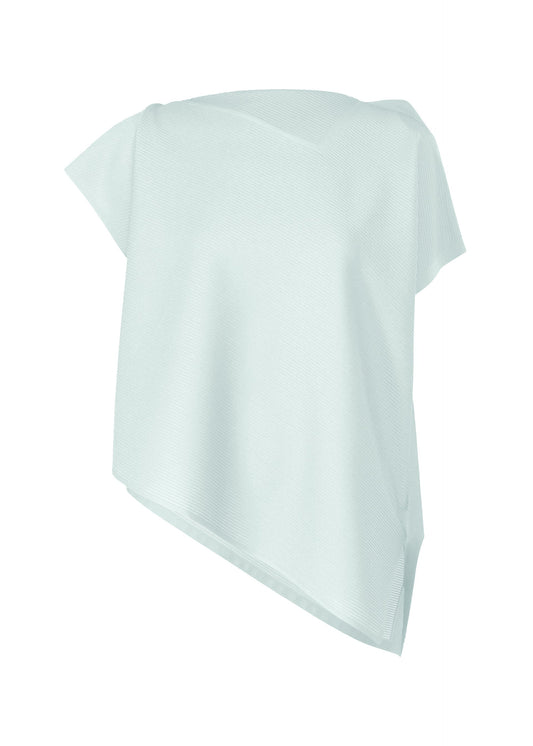 A product shot of the PLEATS PLEASE ISSEY MIYAKE A POC SEA GLASS top in light blue (70).