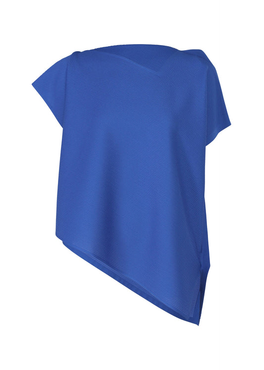 A product shot of the PLEATS PLEASE ISSEY MIYAKE A POC SEA GLASS top in blue (72).