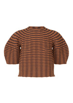 COLORFUL MUSHROOM KNIT Top Brown