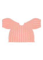 A detail shot of the PLEATS PLEASE ISSEY MIYAKE COLORFUL MUSHROOM KNIT shirt.