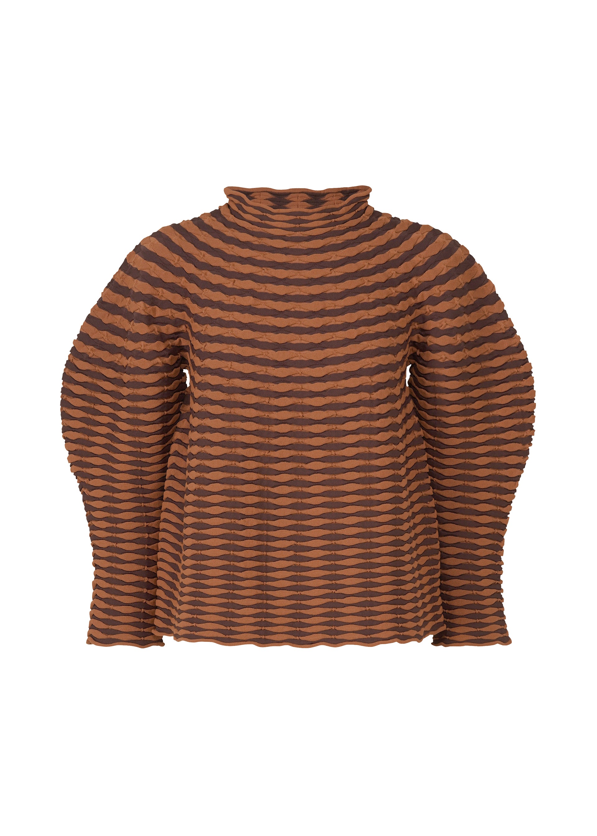 COLORFUL MUSHROOM KNIT Top Brown